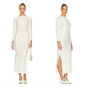 AYNI Roni Dress With Cape in Ivory Medium